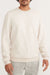 Marine Layer CORBET QUILTED CREWNECK Dark Oat Heather Front