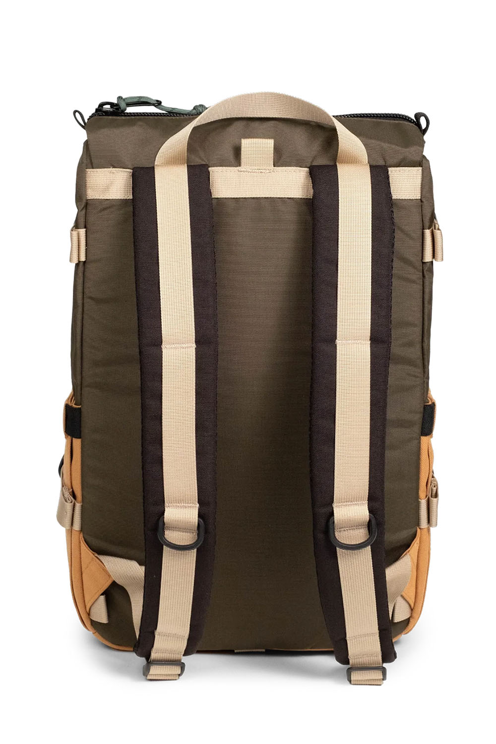 Topo Designs Rover Pack Classic in Woodland/Brown Oak — Back view