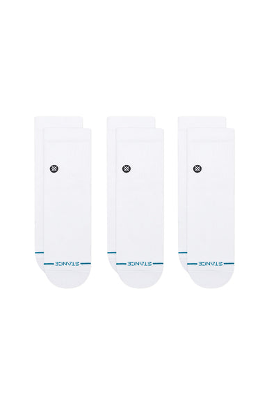 Stance - Icon Quarter 3 Pack - White