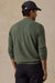 Faherty Sunwashed Sweater Polo in Mountain Green — Back view
