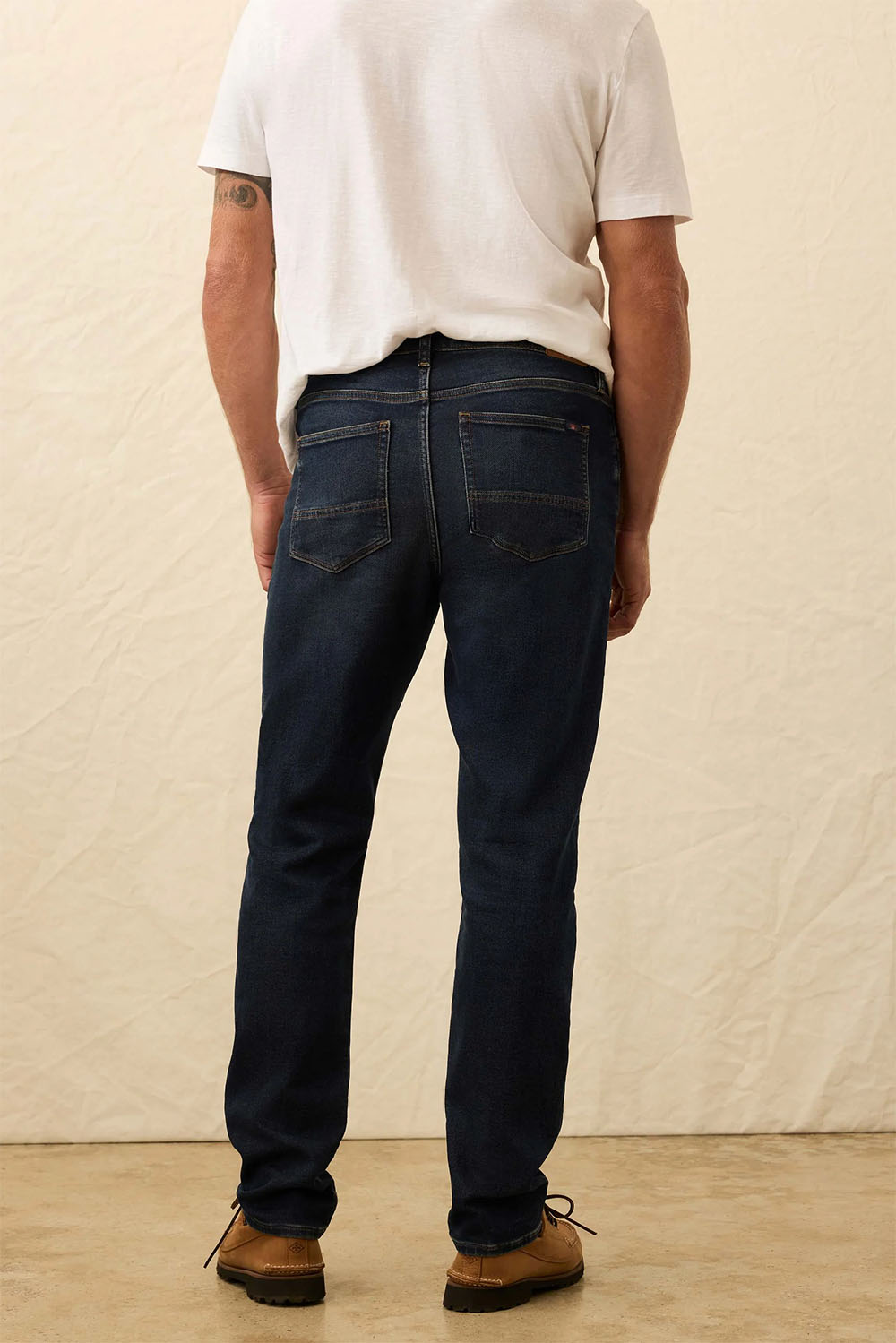 Faherty Stretch Terry Indigo 5 Pocket Belmar Coast Wash Back