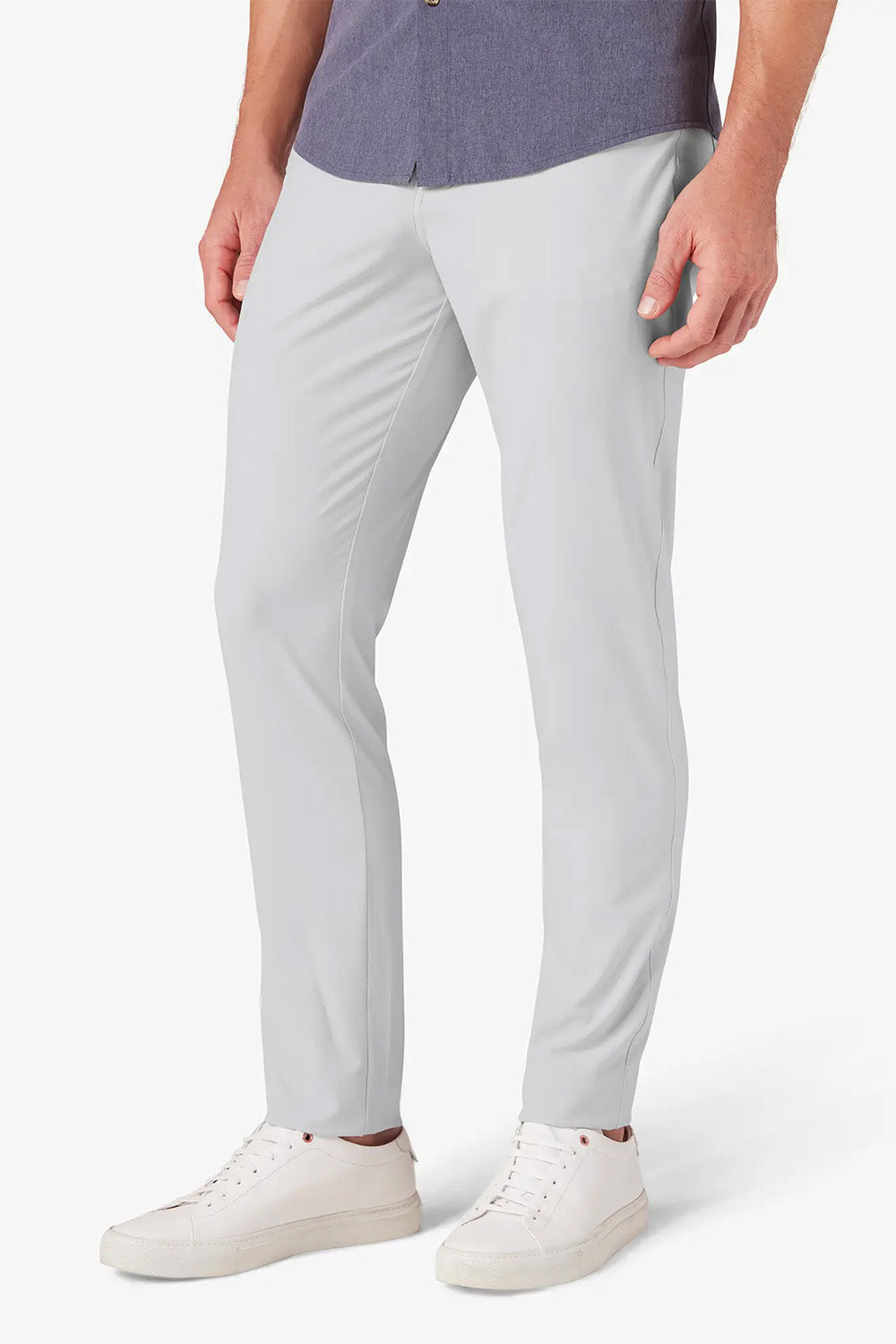 Mizzen + Main - Helmsman 5 Pocket Pant - Light Gray Solid - Side