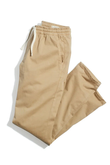 Marine Layer - Saturday Slim Fit Pant - Faded Khaki - Flatlay