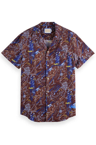 Scotch & Soda - All Over Printed Shirt - Map AOP - Front