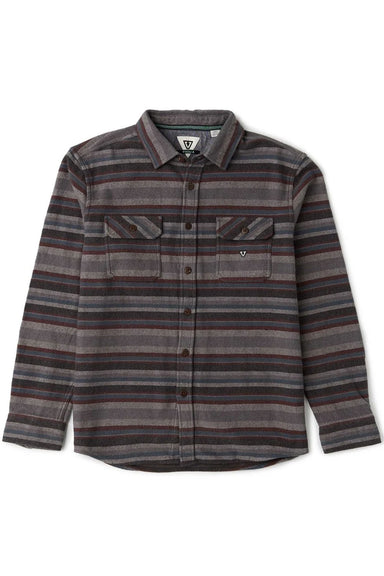 Vissla - Descanso Heavy Flannel - Dark Grey - Flatlay Front