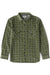 Vissla - Eco-Zy Long Sleeve Polar Flannel - Dark Olive Heather - Flatlay Front