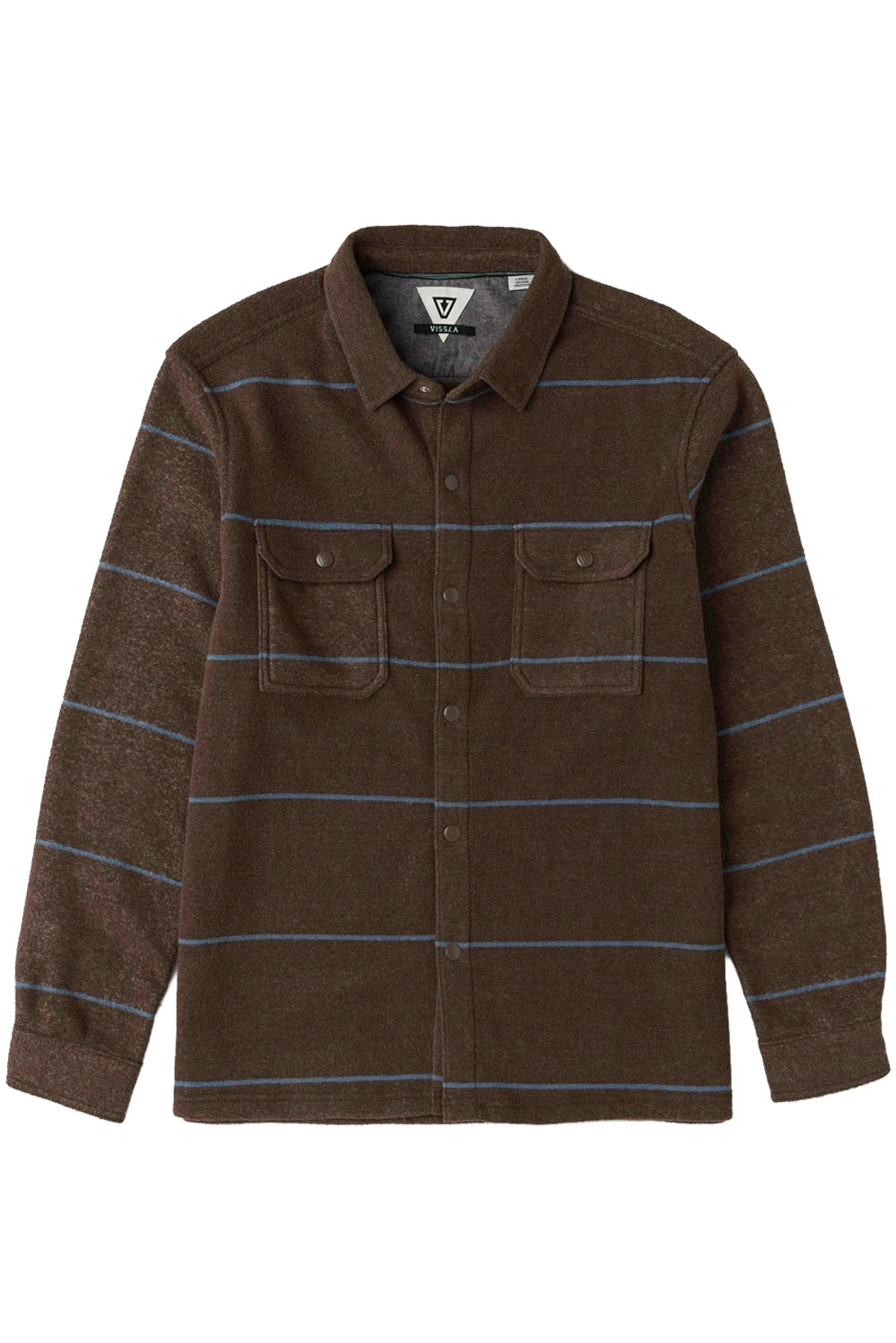 Vissla - Looper Terry Overshirt - Dark Earth - Flatlay Front