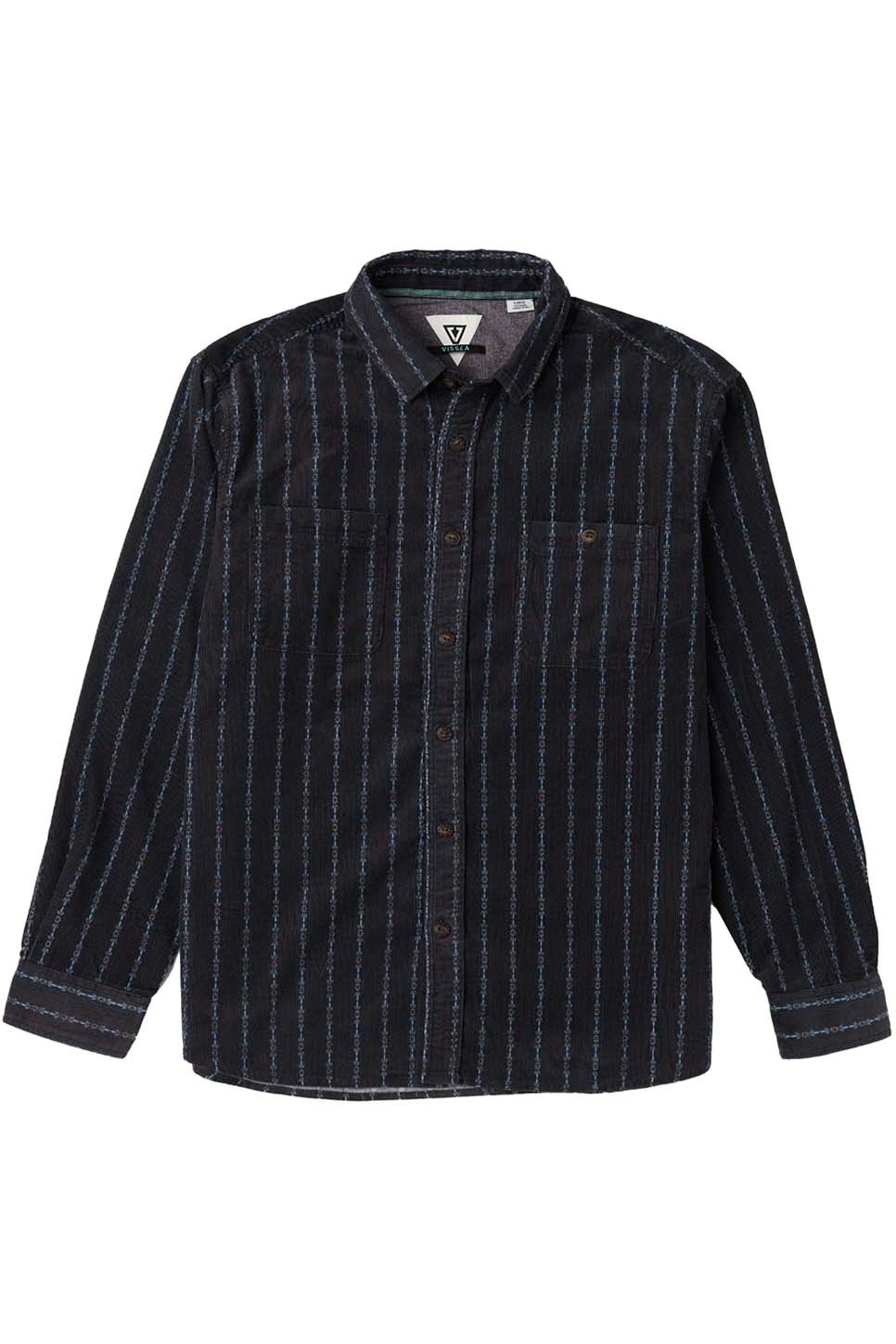 Vissla Rails Cord Shirt in Phantom — Front view