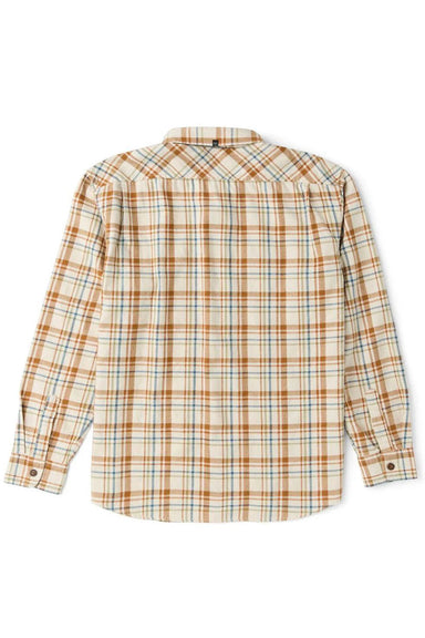 vissla central coast eco ls flannel dark sand back