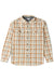 vissla central coast eco ls flannel dark sand front