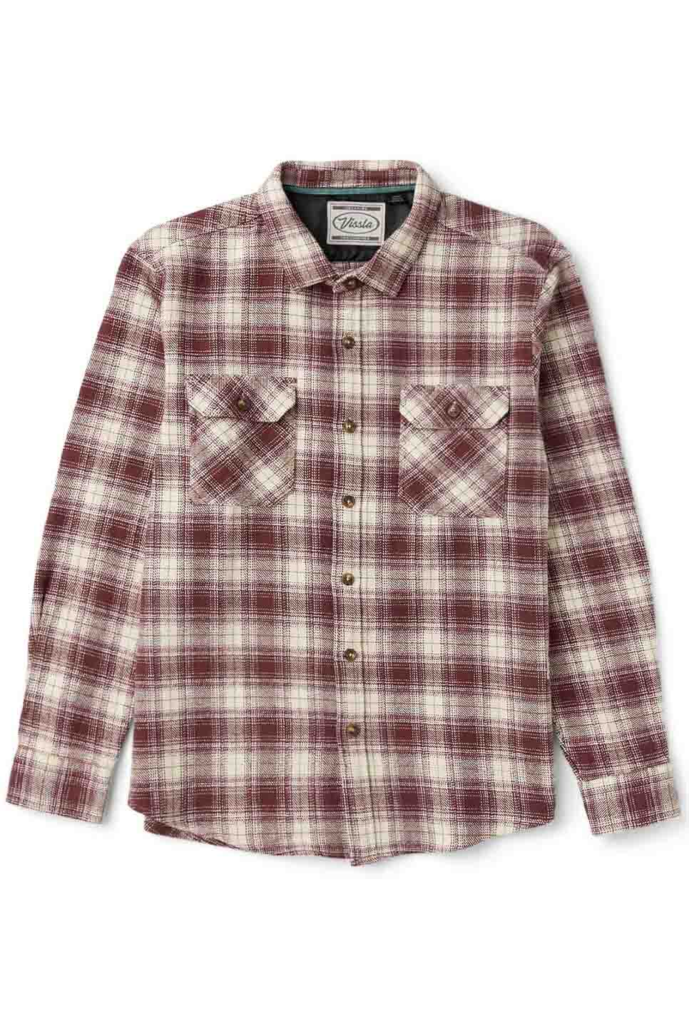 vissla creators heavy days flannel brick front