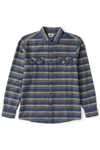 vissla descanso flannel blue haze front