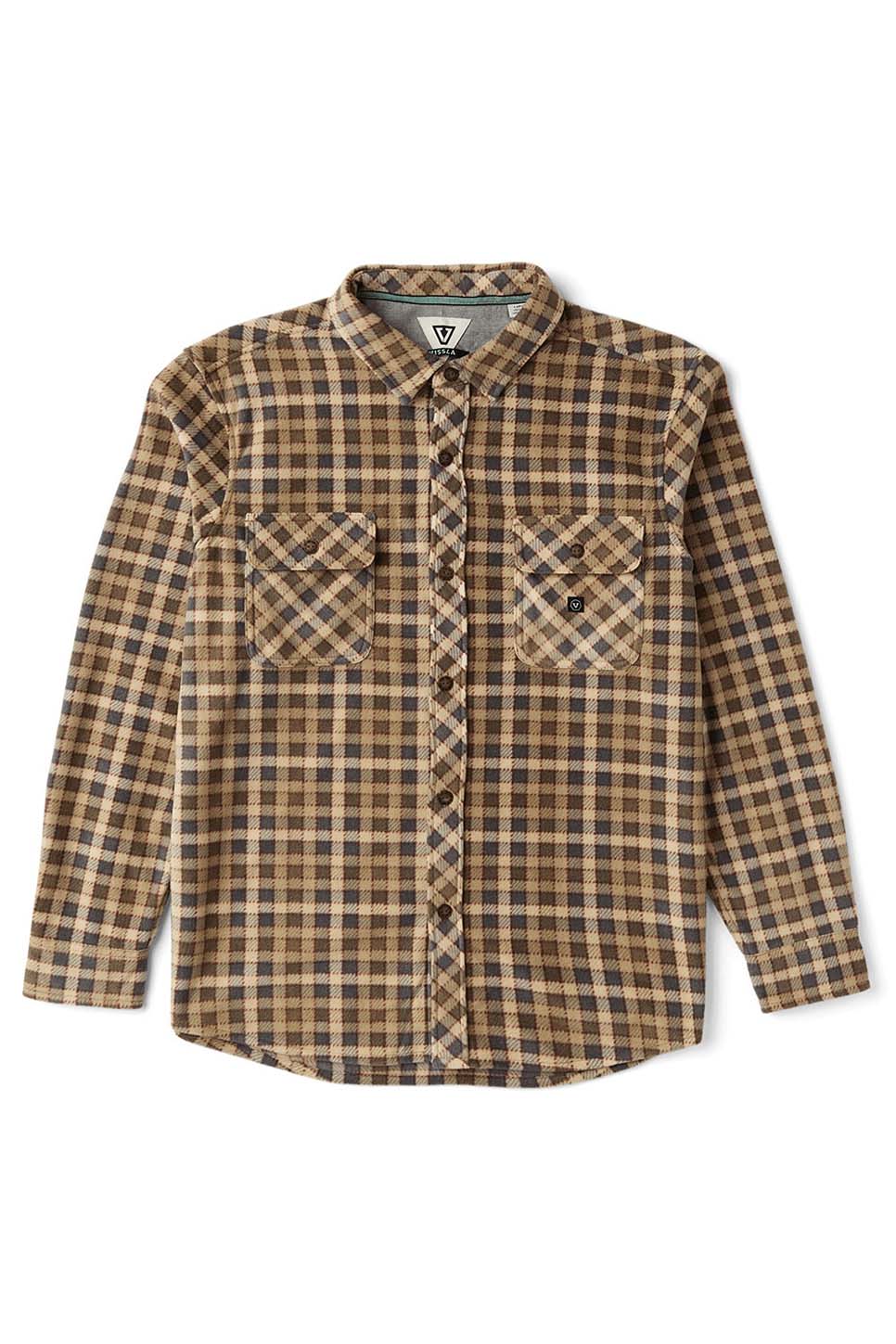 vissla eco-zy ls polar flannel light khaki front