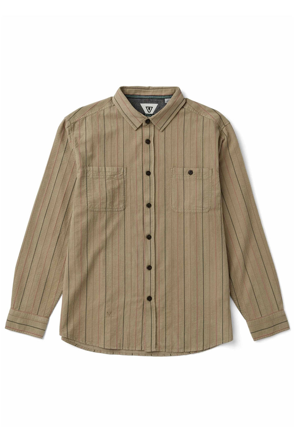 vissla rails cord ls light khaki front