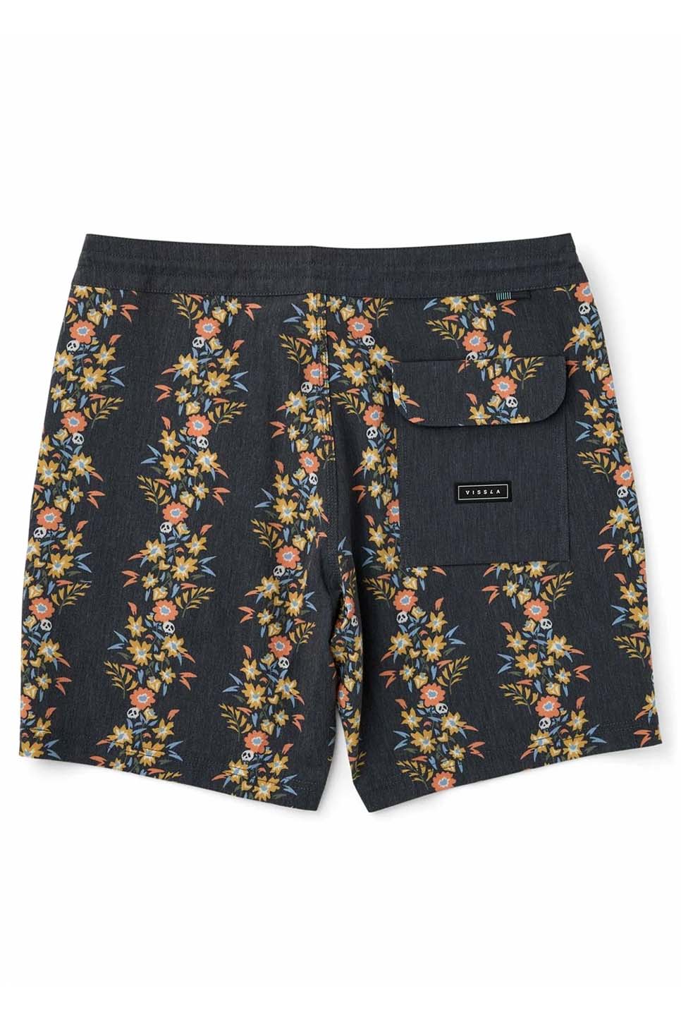 vissla voodoo vines boardshort phantom  back