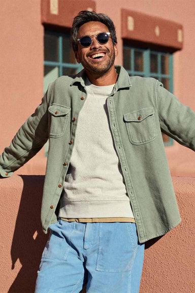 Outerknown - Chroma Blanket Shirt - Off Duty Drab - Model