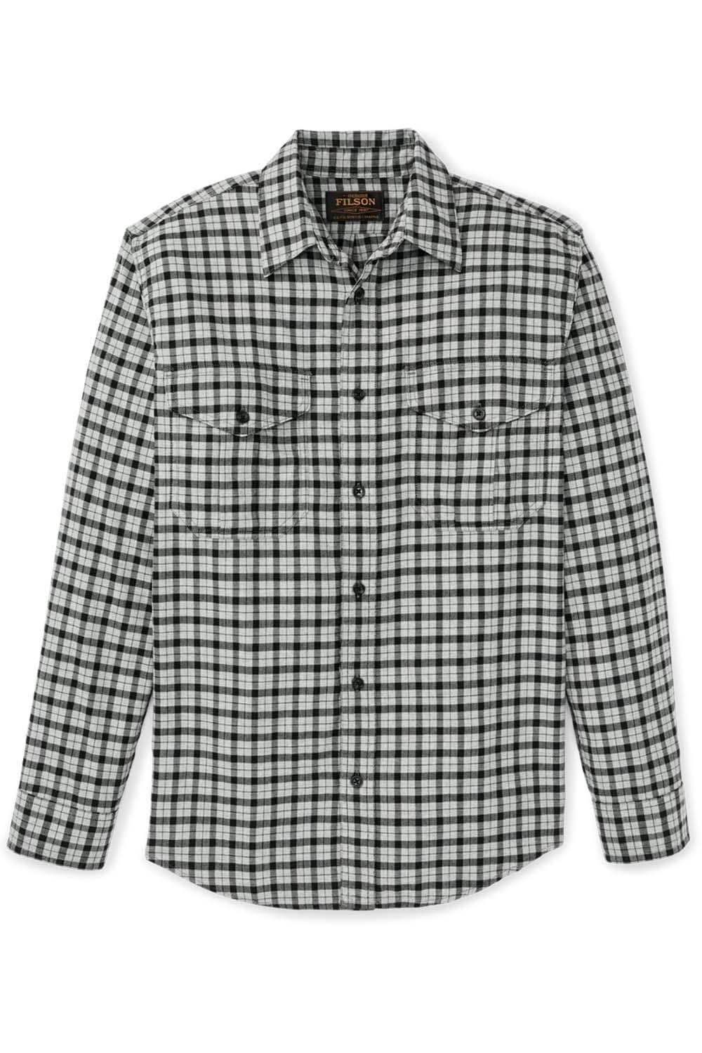 Filson - Lightweight Alaskan Guide Shirt - Light Charcoal Plaid - Flatlay