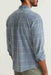 Marine Layer - LW Plaid Cord LS Shirt - Indigo Plaid - Back