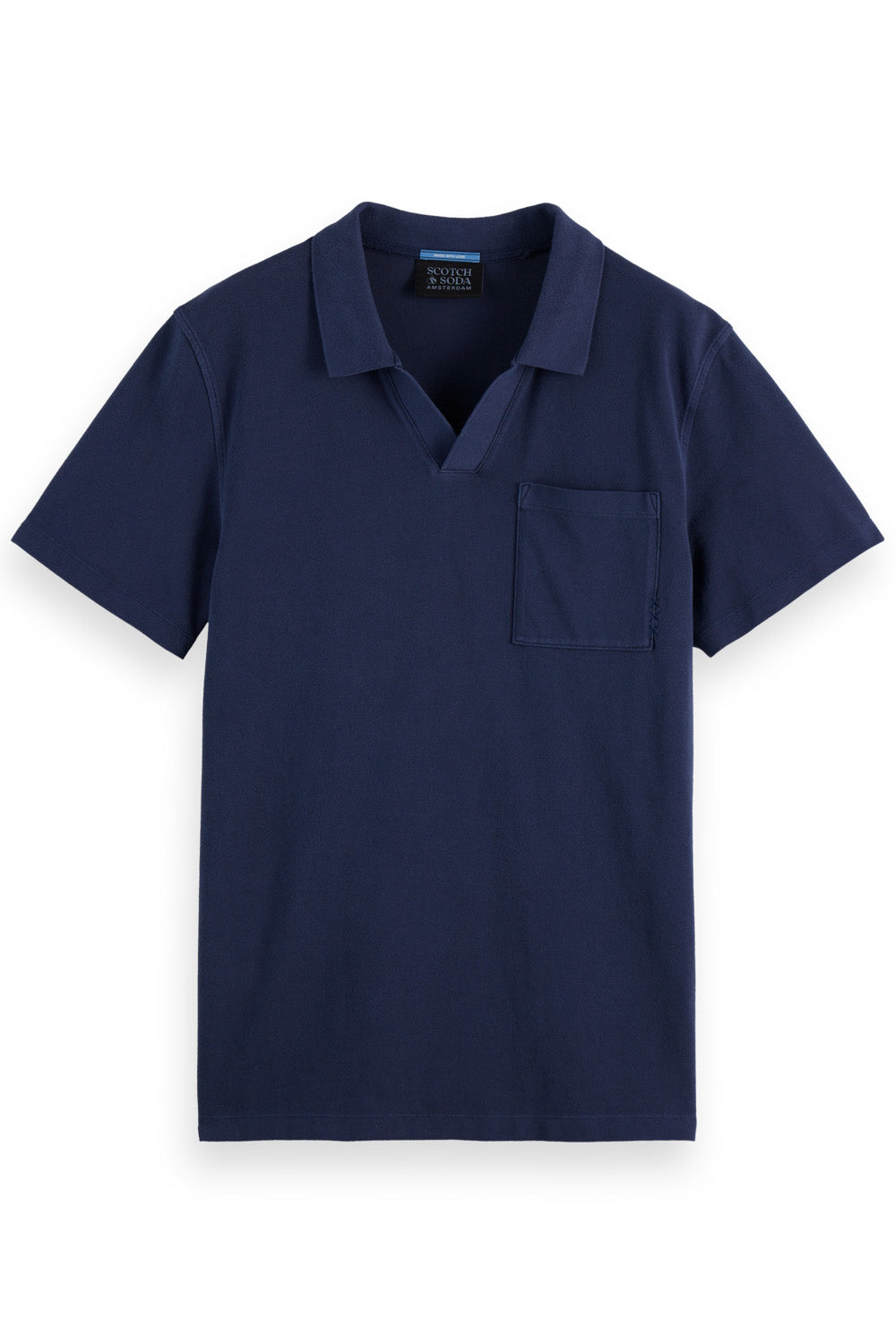 Scotch & Soda - Garment Dyed Pique Polo - Peacoat