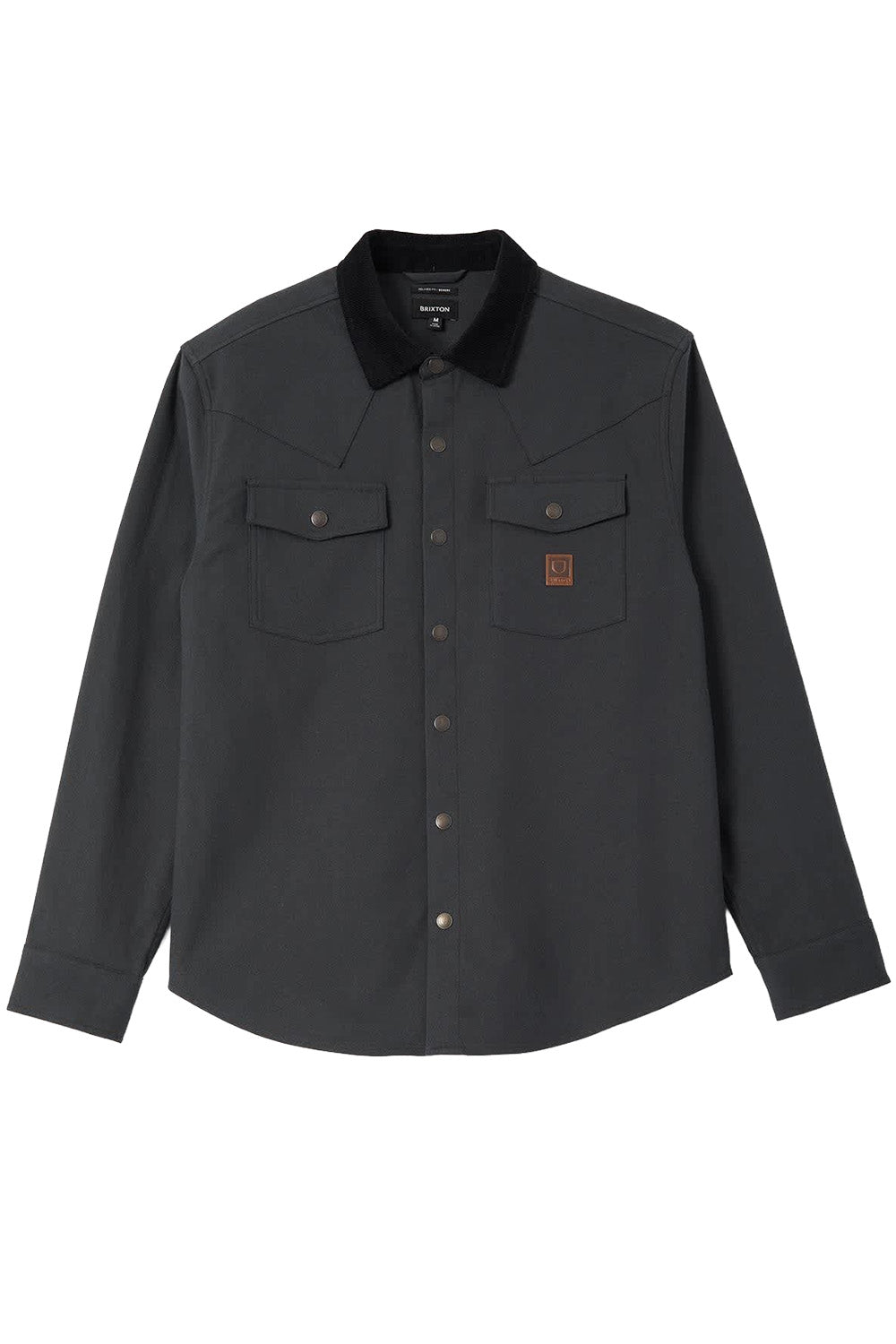Brixton - Bowery Builders Ranch Performance Flannel - Black - Flatlay