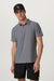 Vuori Strato Tech Polo in Heather Grey — Front view