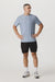 Vuori Strato Tech Tee in Blue Dusk Heather — Full-body view