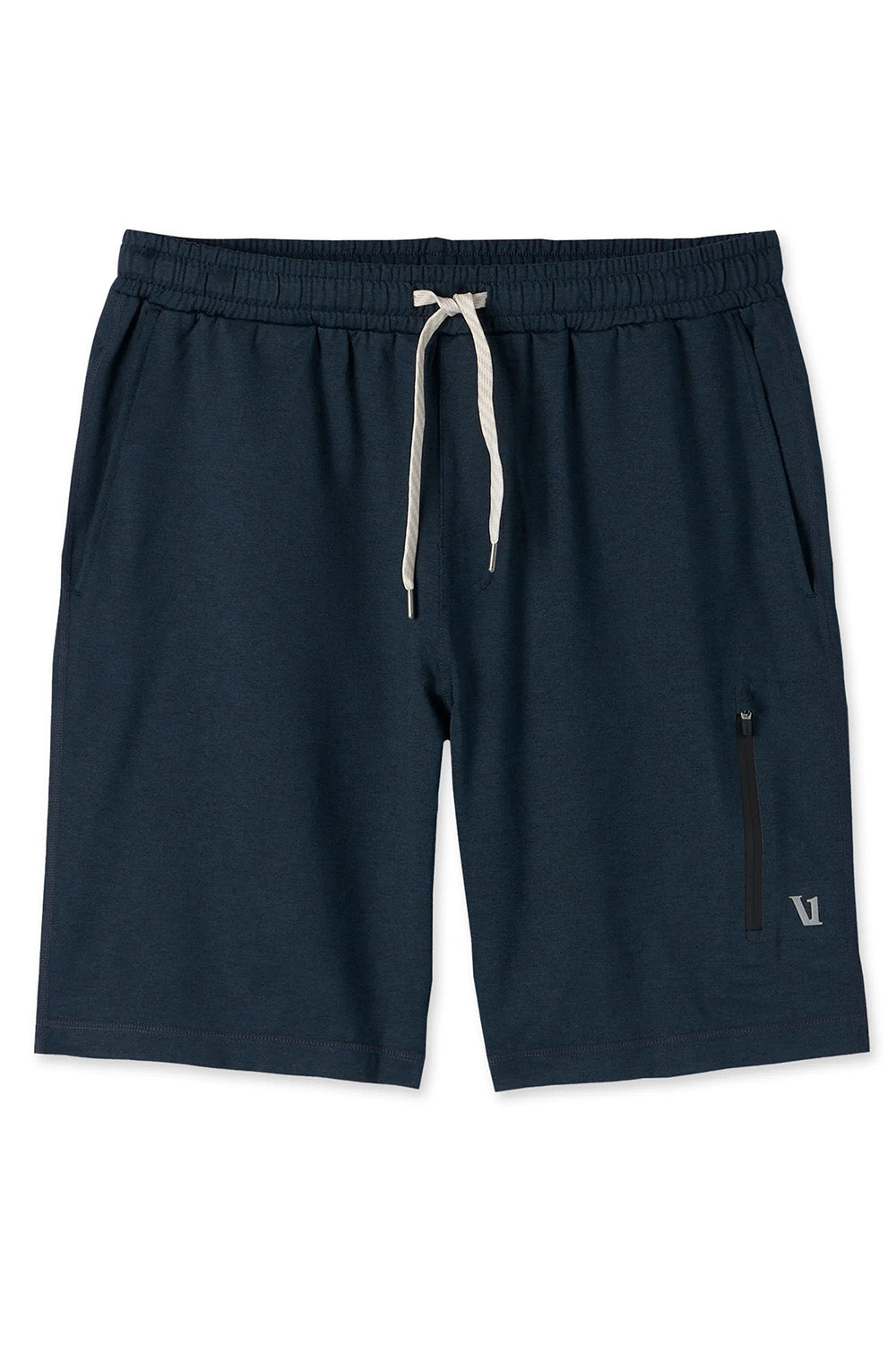 Vuori Sunday Performance Short in Ink Heather — Flatlay view