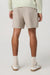 vuori aim ewaist short khaki linen texture back