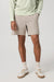 vuori aim ewaist short khaki linen texture front