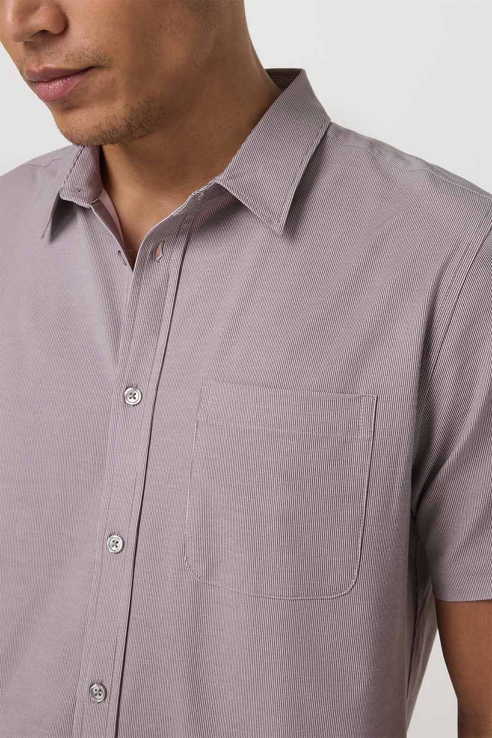 vuori bridge ss sable mini stripe detail
