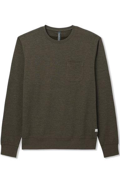 vuori jeffreys crew 2.0 olive heather flatlay