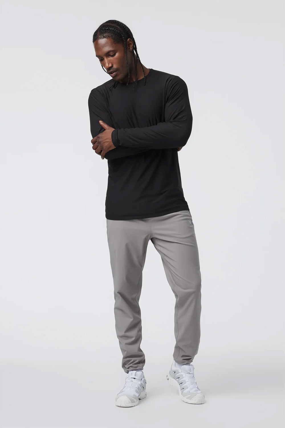 vuori ls strato tech tee black