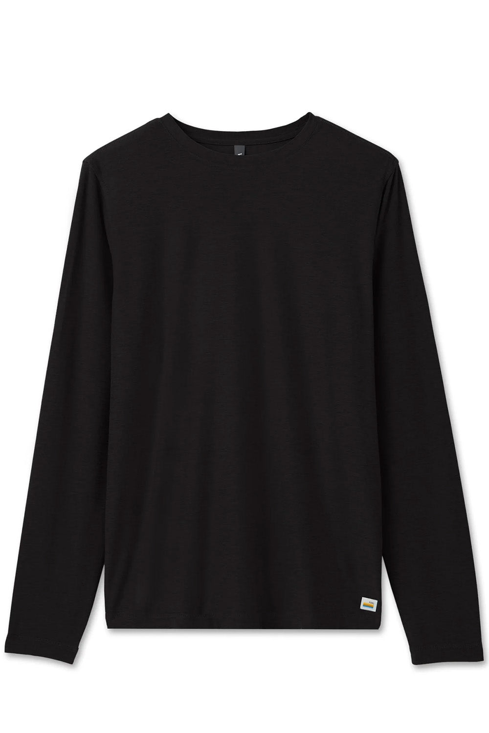 vuori ls strato tech tee black flatlay