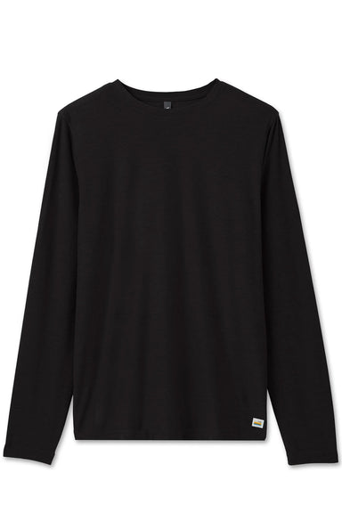 vuori ls strato tech tee black flatlay