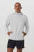 vuori outdoor trainer shell grey mist linen texture front