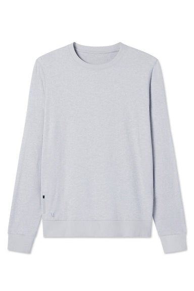 vuori ponto performance crew platinum heather flatlay