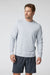 vuori ponto performance crew platinum heather front