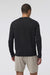 vuori ponto performance ls tee black heather back