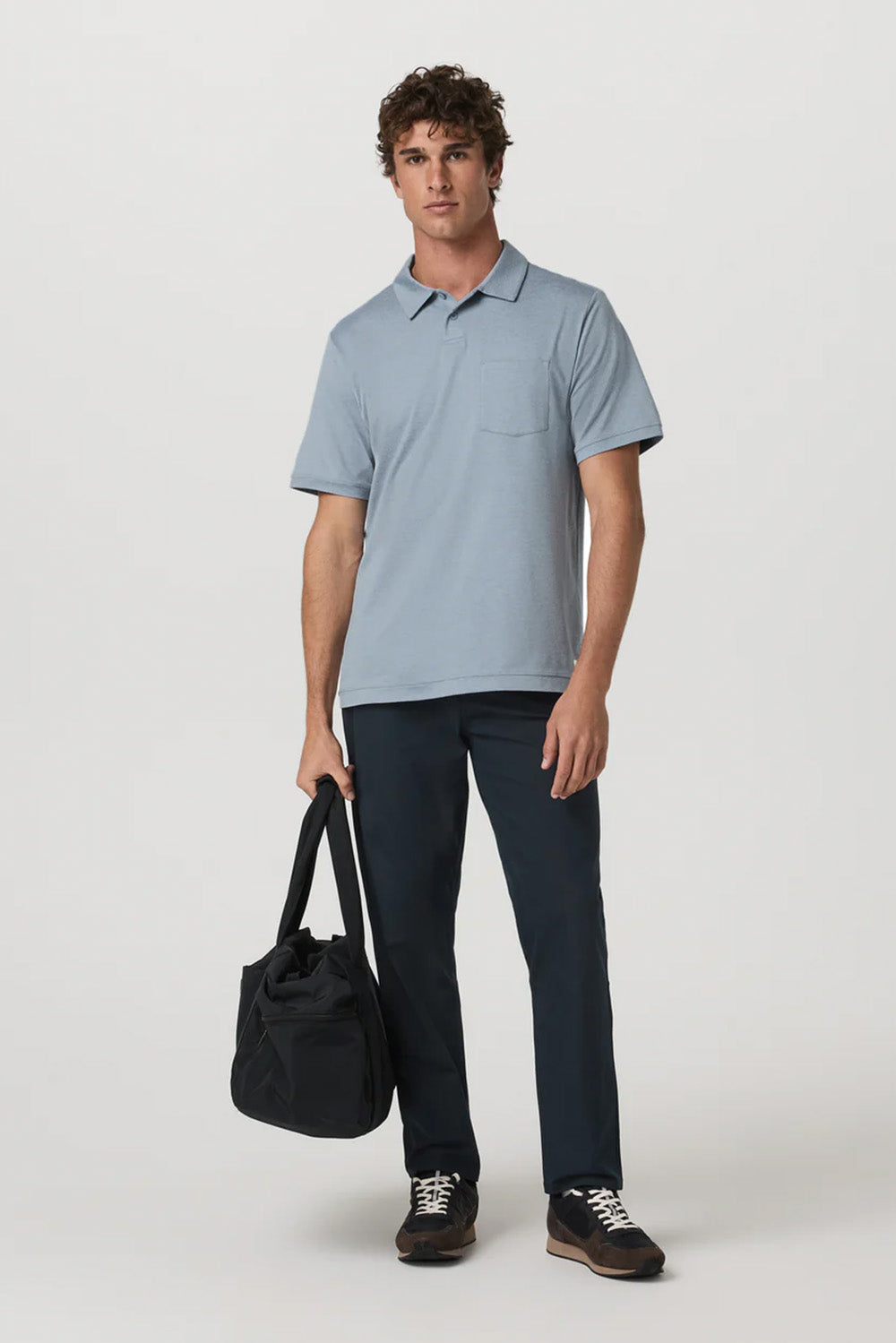 vuori ponto performance polo blue dusk heather