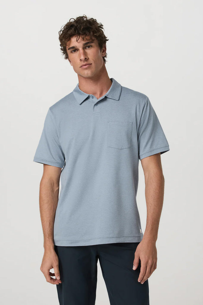 Vuori PONTO PERFORMANCE POLO Blue Dusk Heather
