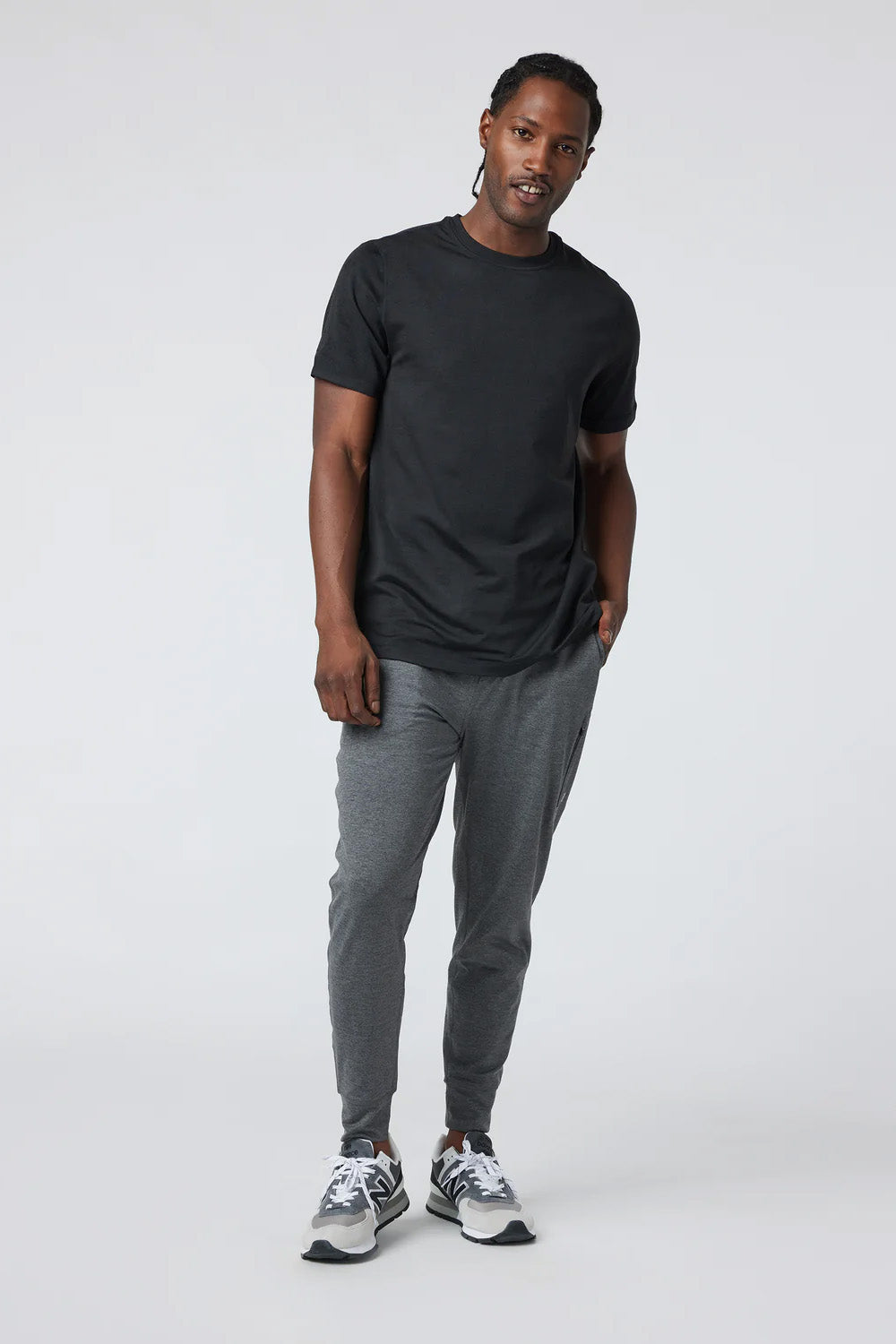 vuori ponto performance tee black heather