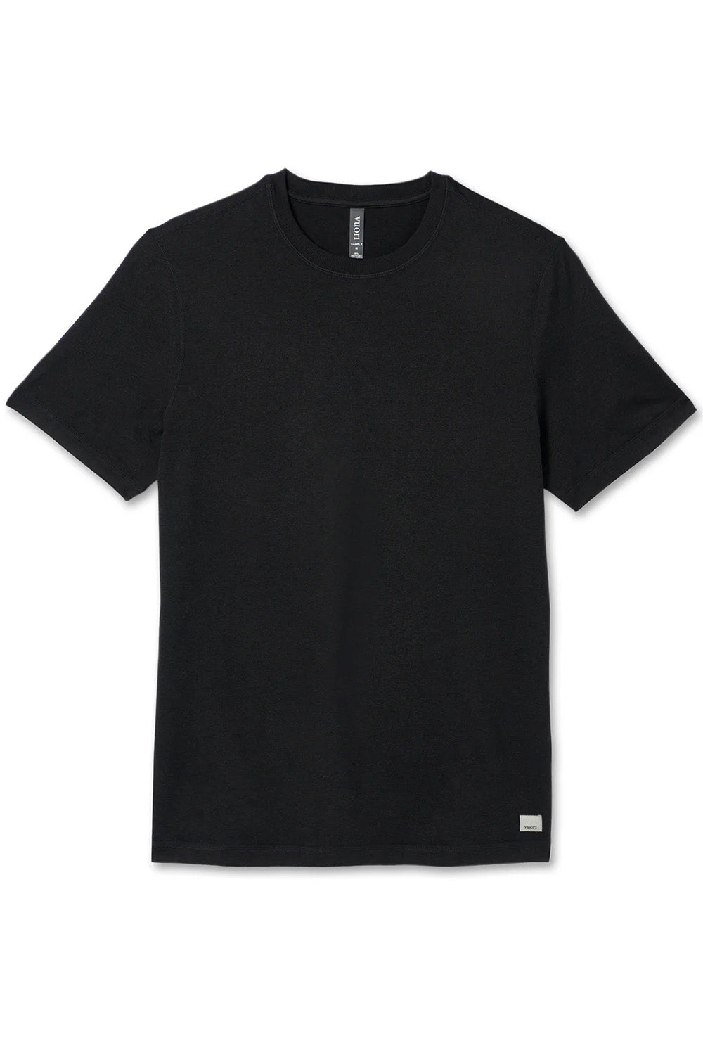 vuori ponto performance tee black heather flatlay