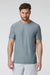 vuori strato tech tee dusty blue heather front