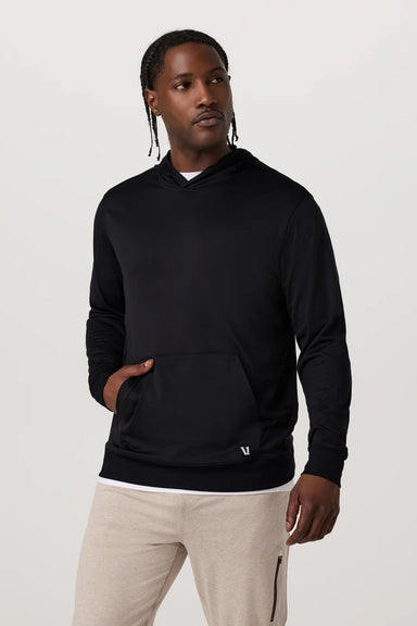 vuori sunday hoodie 2.0 black front