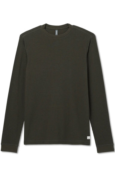 vuori waffle crew dark oregano flatlay