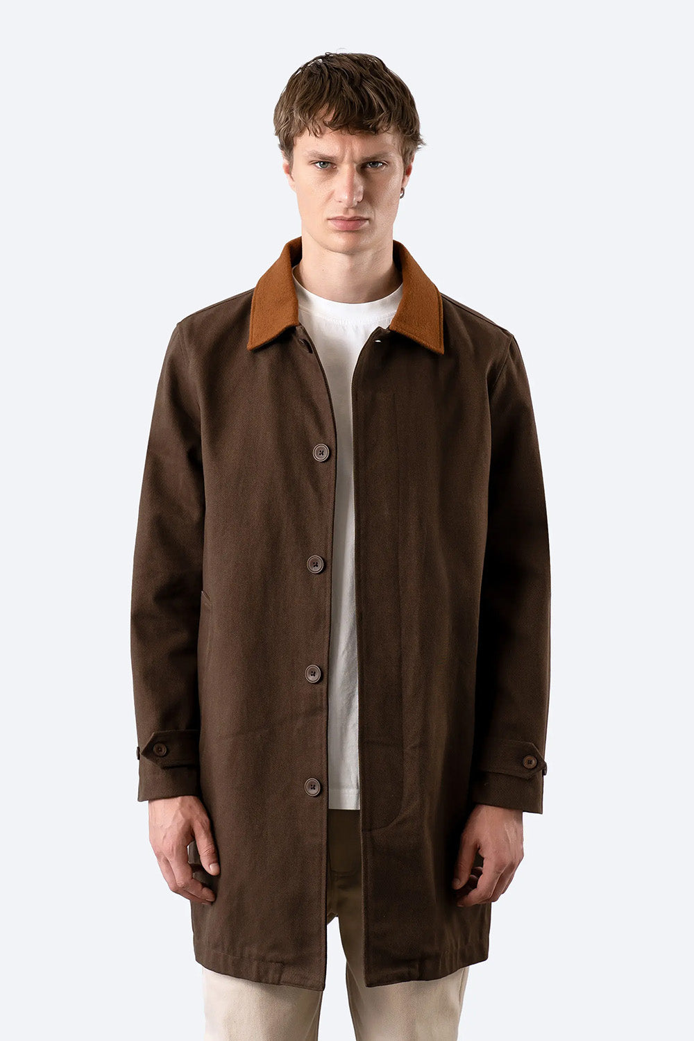 Far Afield - Bell Mac Coat - Dark Brown - Front