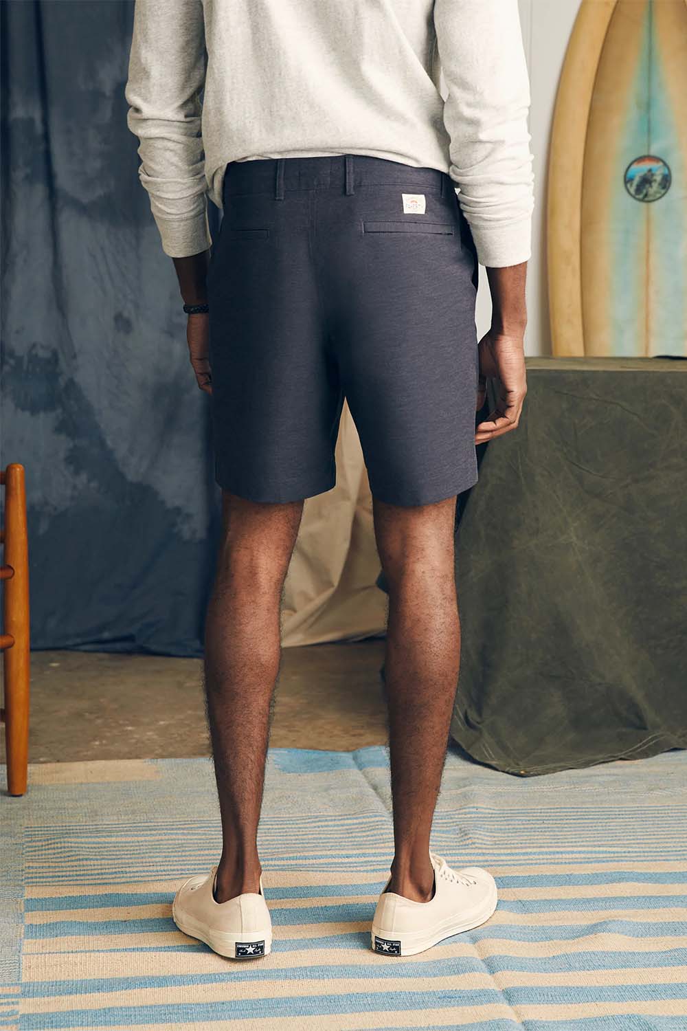 Faherty - All Day Shorts - Charcoal - Back