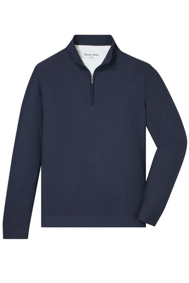 Mizzen+Main Easton Quarter Zip in Navy — Flatlay view