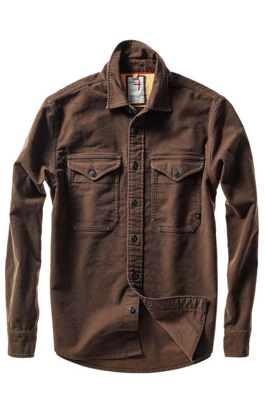 Relwen - Utility Workshirt - Coffee Moleskin - Flatlay
