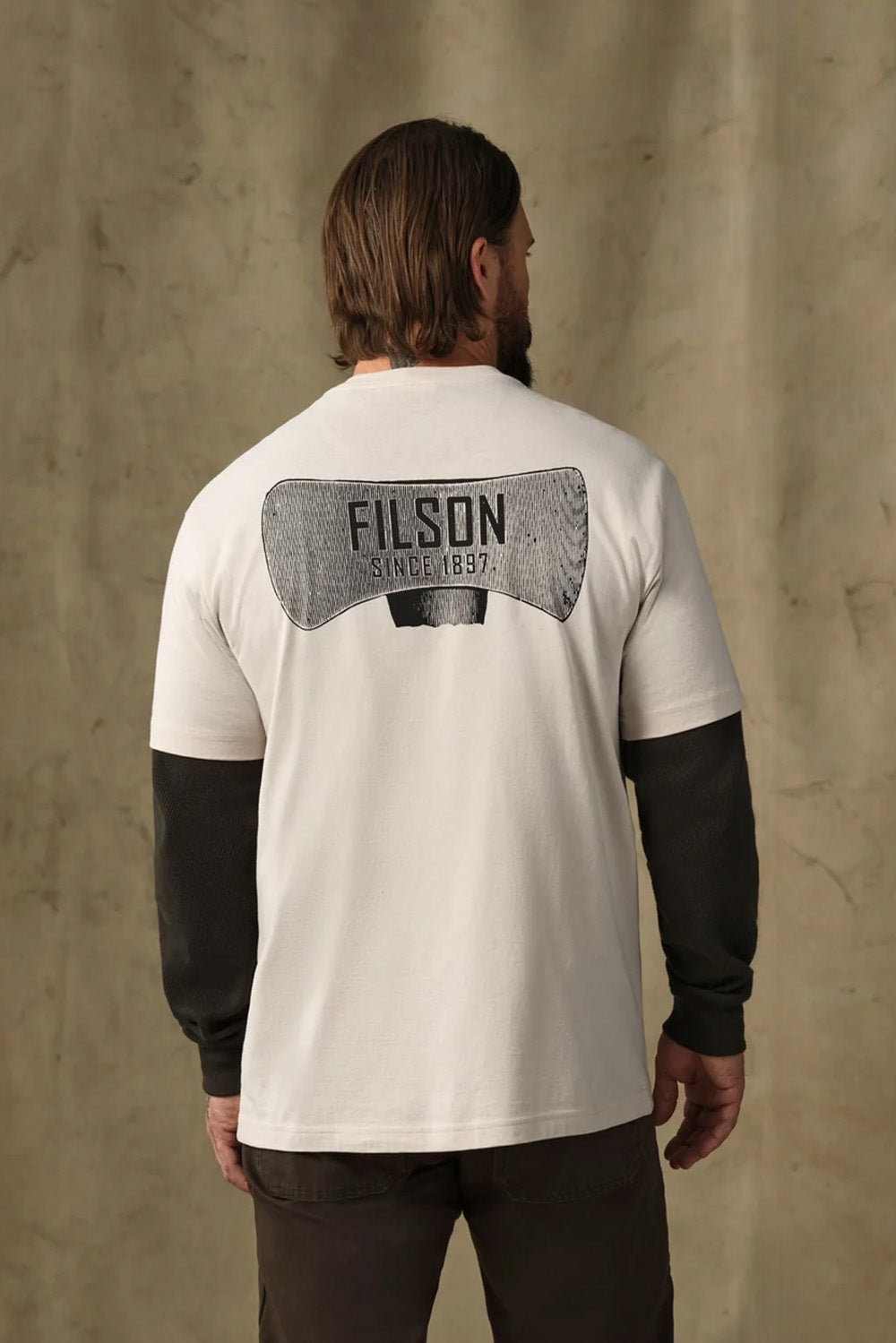 Filson Axe Graphic T-Shirt in Natural — Back view
